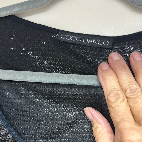 Coco Bianco Black Sequin Tunic - Picture 2 of 8